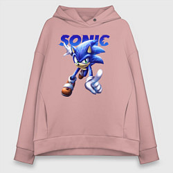 Толстовка оверсайз женская SONIC, цвет: пыльно-розовый
