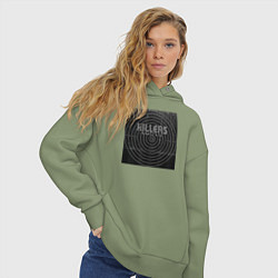 Толстовка оверсайз женская The Killers, цвет: авокадо — фото 2