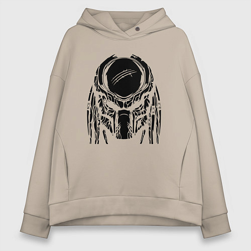 Женское худи оверсайз PREDATOR / Миндальный – фото 1