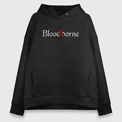 Толстовка оверсайз женская Bloodborne, цвет: черный