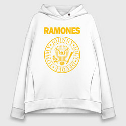 Толстовка оверсайз женская RAMONES, цвет: белый