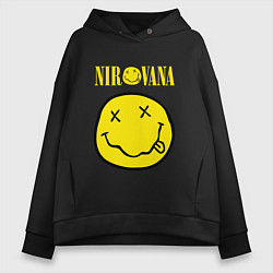 Толстовка оверсайз женская NIRVANA, цвет: черный