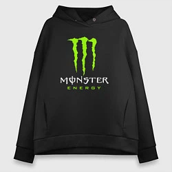 Толстовка оверсайз женская MONSTER ENERGY, цвет: черный