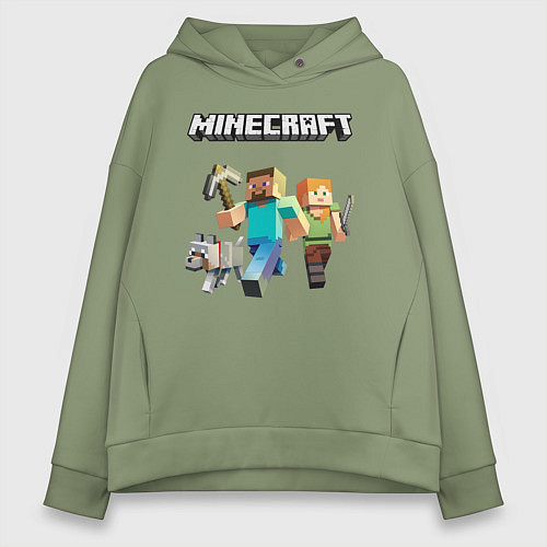 Женское худи оверсайз MINECRAFT / Авокадо – фото 1