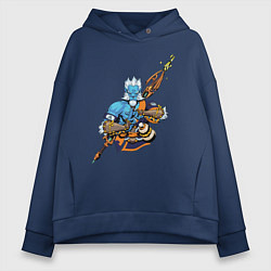 Толстовка оверсайз женская Phantom lancer art, цвет: тёмно-синий