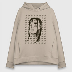 Толстовка оверсайз женская Такеши 6ix9ine, цвет: миндальный