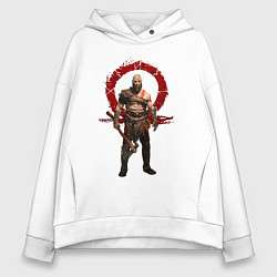 Толстовка оверсайз женская GOD OF WAR, цвет: белый