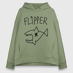 Толстовка оверсайз женская Nirvana Flipper, цвет: авокадо