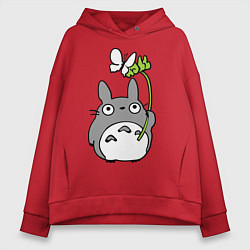 Женское худи оверсайз Totoro и бабочка