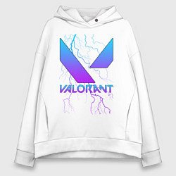 Толстовка оверсайз женская VALORANT, цвет: белый