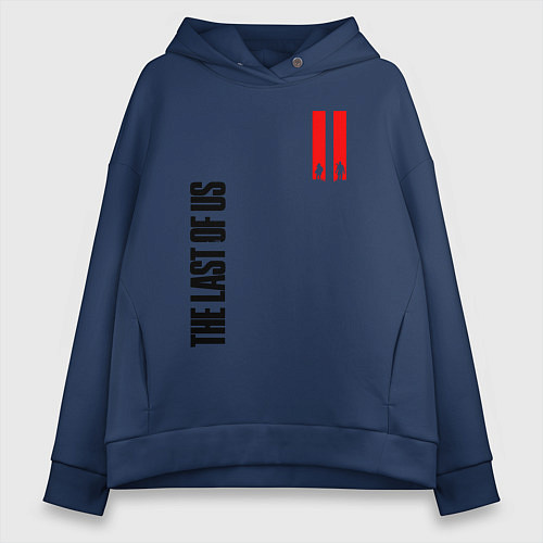 Женское худи оверсайз THE LAST OF US II / Тёмно-синий – фото 1