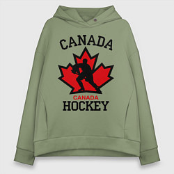 Толстовка оверсайз женская Canada Hockey, цвет: авокадо