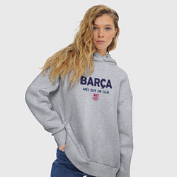 Толстовка оверсайз женская FC Barcelona Barca 2022, цвет: меланж — фото 2