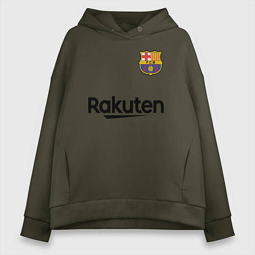 Женское худи оверсайз BARCELONA / Хаки – фото 1