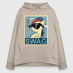 Женское худи оверсайз Rainbow Dash swag