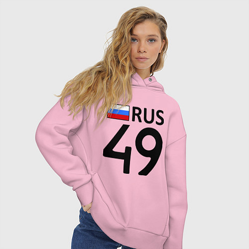 Женское худи оверсайз RUS 49 / Светло-розовый – фото 3