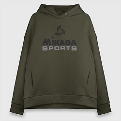 Толстовка оверсайз женская MIKASA SPORTS, цвет: хаки