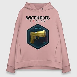 Толстовка оверсайз женская Watch Dogs Legion, цвет: пыльно-розовый
