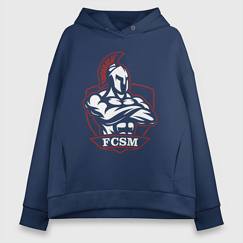 Женское худи оверсайз FCSM / Тёмно-синий – фото 1