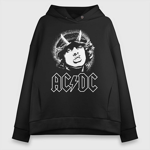 Женское худи оверсайз ACDC Angus / Черный – фото 1