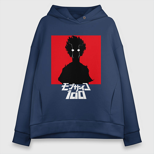 Женское худи оверсайз Mob psycho 100 Z / Тёмно-синий – фото 1