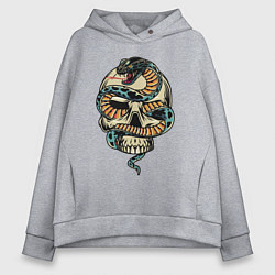 Женское худи оверсайз Snake&Skull