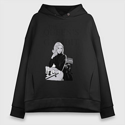 Толстовка оверсайз женская The queens gambit, цвет: черный