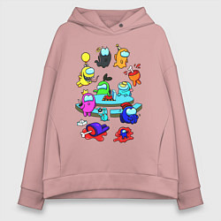 Толстовка оверсайз женская AMONG US, цвет: пыльно-розовый