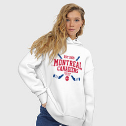 Толстовка оверсайз женская Монреаль Канадиенс, цвет: белый — фото 2