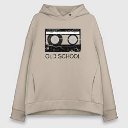 Толстовка оверсайз женская OLD SCHOOL, цвет: миндальный