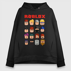 Толстовка оверсайз женская ROBLOX, цвет: черный