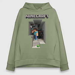 Толстовка оверсайз женская Minecraft, цвет: авокадо