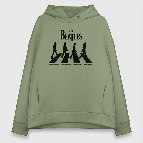 Женское худи оверсайз The Beatles / Авокадо – фото 1