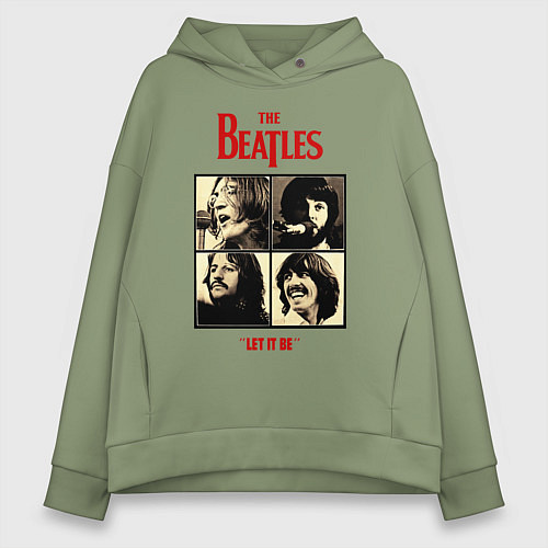 Женское худи оверсайз The Beatles LET IT BE / Авокадо – фото 1