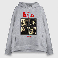 Толстовка оверсайз женская The Beatles LET IT BE, цвет: меланж