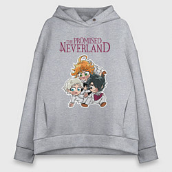 Толстовка оверсайз женская The Promised Neverland Z, цвет: меланж