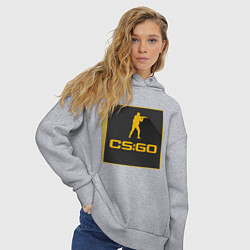 Толстовка оверсайз женская CS GO Z, цвет: меланж — фото 2