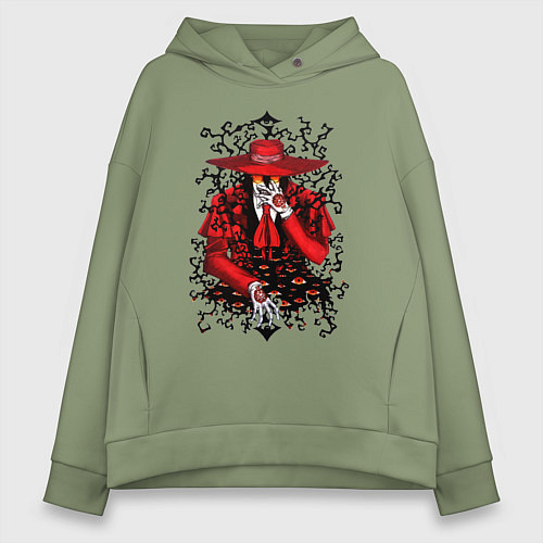 Женское худи оверсайз Hellsing Хеллсинг / Авокадо – фото 1