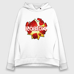 Толстовка оверсайз женская ROBLOX LOGO, цвет: белый