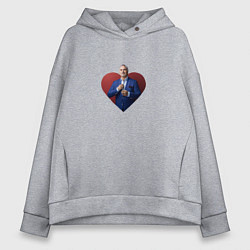 Толстовка оверсайз женская Сердце Меладзе, цвет: меланж