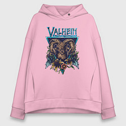 Толстовка оверсайз женская Valheim, цвет: светло-розовый