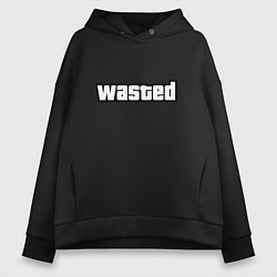 Толстовка оверсайз женская WASTED, цвет: черный