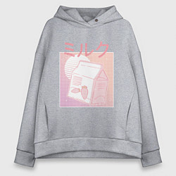 Женское худи оверсайз Vaporwave Strawberry Milk