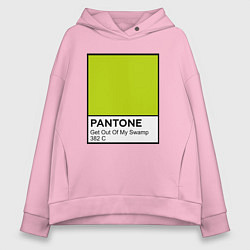 Толстовка оверсайз женская Shrek: Pantone Color, цвет: светло-розовый
