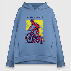 Женское худи оверсайз Mountain Bike велосипедист