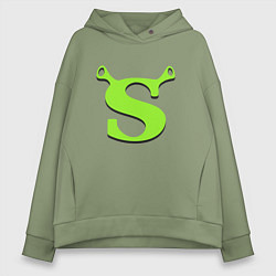 Женское худи оверсайз Shrek: Logo S