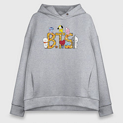 Женское худи оверсайз BTS ПЕРСОНАЖИ BT21