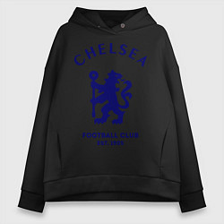 Толстовка оверсайз женская Chelsea Est. 1905, цвет: черный