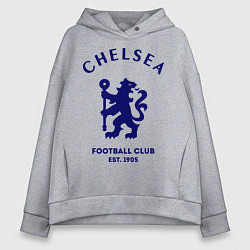 Толстовка оверсайз женская Chelsea Est. 1905, цвет: меланж