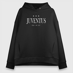 Толстовка оверсайз женская Juventus Tee est 1897 2021, цвет: черный